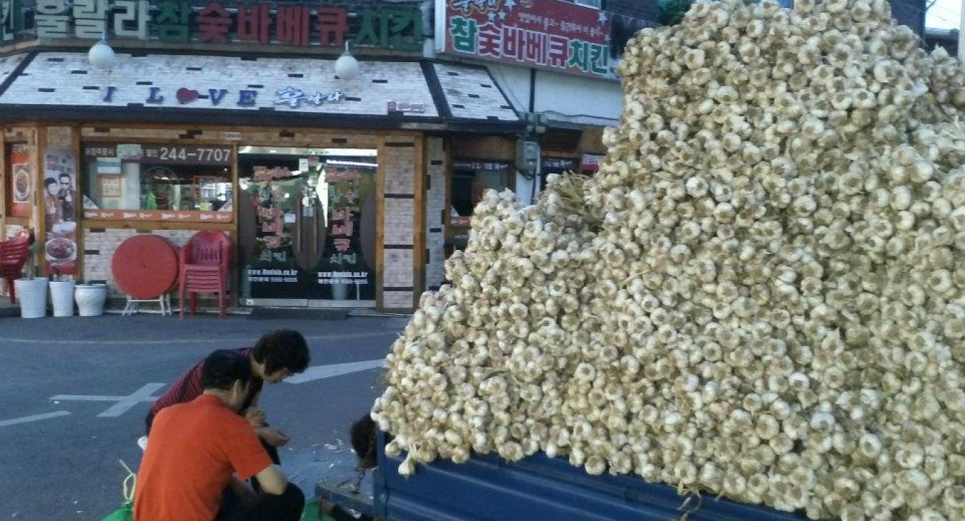 Street garlic truck