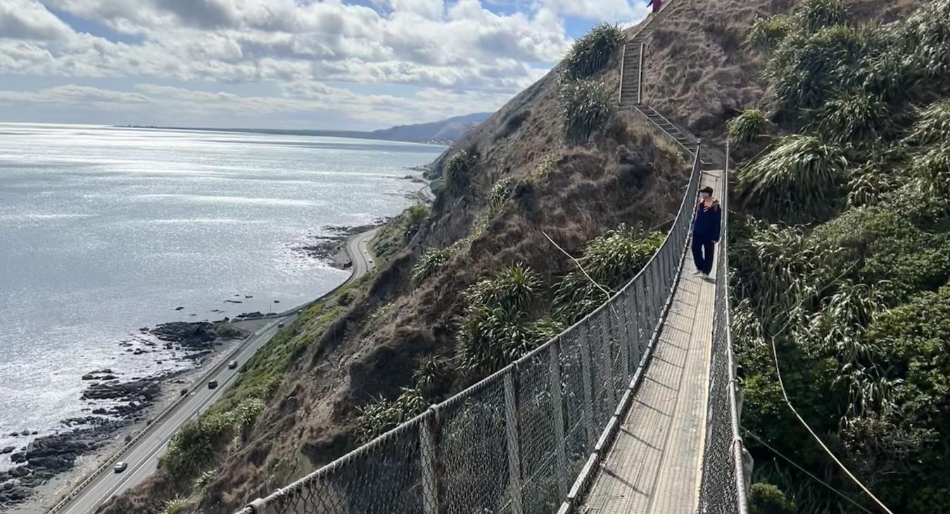 Bridge high above valley